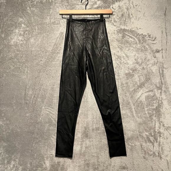 Commando Sz Small Perfect Control Faux‎ Leather Leggings Women's - Picture 1 of 4